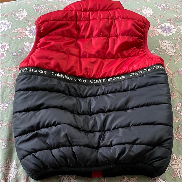 Calvin Klein Jeans Red and Black Raincoat - Picture 3 of 3